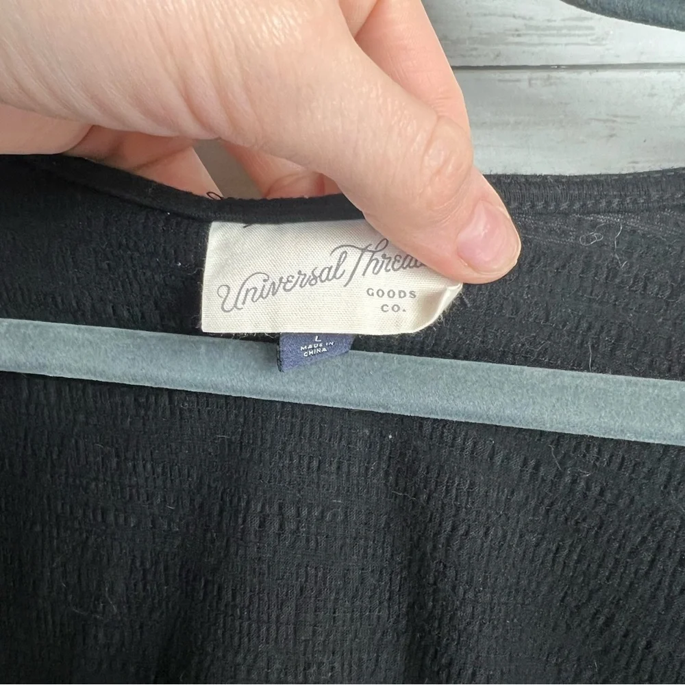 Universal Thread Black Wrap Tie Hem Tank - Picture 3 of 3